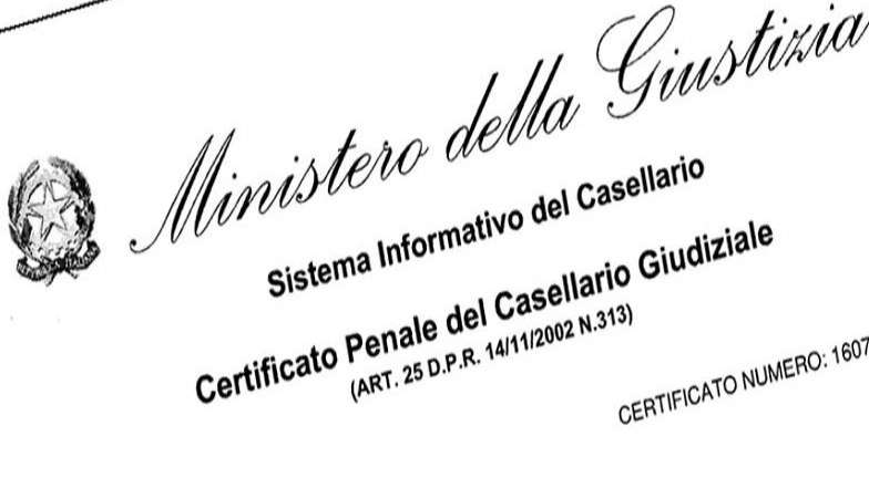 Richiesta Certificati del Casellario