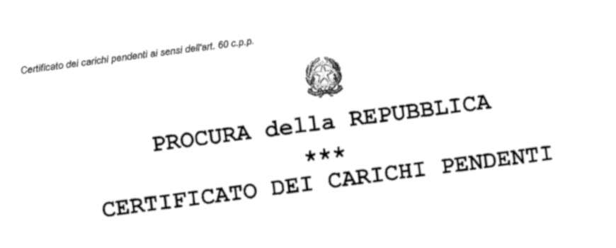 Certificato dei Carichi Pendenti